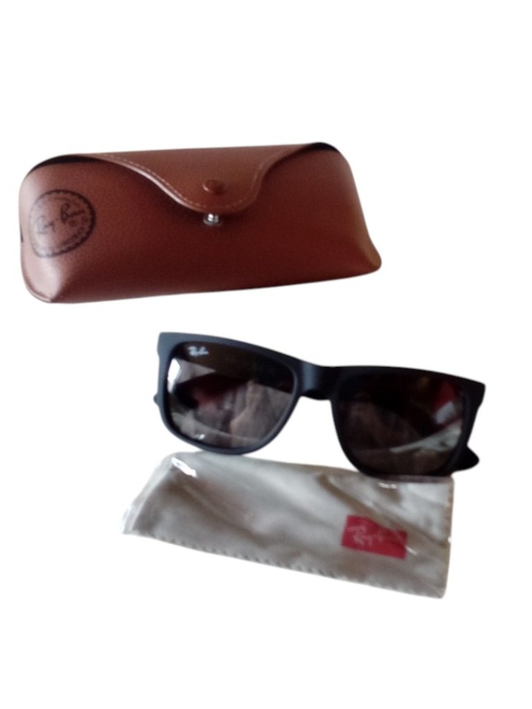 New Ray-Ban Justin Rb4165 Matte Black Silver Mirror Sunglasses